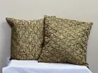 Set of 2 Designer Cushions - 100% Polyester Material, 18x18 inch, Concealed Zip