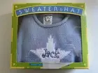 Jack Rabbit Creations Custom “Jack” Sweater and Hat Baby Blue Size 6-12 Months
