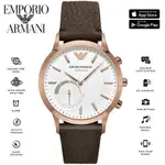 【第一鐘錶】EMPORIO ARMANI ART3002 SMARTWATCH 亞曼尼指針型智慧型腕錶/43MM/玫瑰金