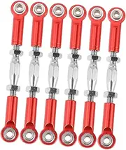 Vaguelly 6pcs 71mm Metal Rod Linkage Turnbuckle Fit for 1/10 Car Truck Buggy Upgrade Parts Red