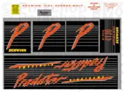 1985 Schwinn Predator NIGHTHAWK complete decal set (for BLACK CHROME frames)