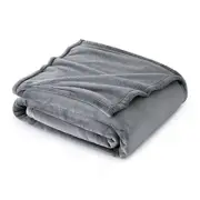 Fleece Throw Blanket for Couch - Lightweight Plush Throw (50" x 60") Grey