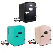 Koolatron 6 Can Mini Fridge- Portable Bar Fridge for Bedroom, Cosmetic, Skincare