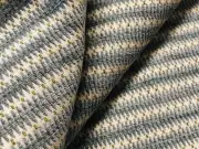 Thibaut Chenille Zig Zag Zipper Stripe Uphol Fabric- Current Aqua 2.80 yd W99216