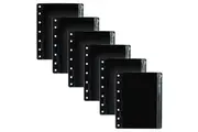 6pc Colourhide Bindermate A4 Pencil Case Insert Organiser For Binders Black Lrg