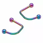 16G RAINBOW STEEL LIPPY LOOP LIP CHIN LABRET RING STUD MADUSA HOOP BODY PIERCING