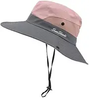 [Costcom] Beach Sun Protection Travel Cap Folding Wide Brim Floppy Summer Ponytail Hat
