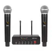Debra X7 Karaoke UHF Dual Channel Wireless Microphone w/ Fiber Coaxial BT5.0