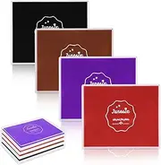 RETON 4Pcs Large Ink Pad for Rubber Stamps,5X4 inch Craft Ink Pads Stamp Partner DIY Color, Rainbow Finger Ink Pads for Kids Washable, Fingerprint Ink Pad for Rubber Crafting Paper