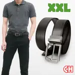 【CH-BELT 銓丞皮帶】休閒加大腰加長尺寸中性男皮帶腰帶(黑/咖XXL)