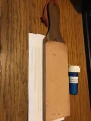 Leather strop sharpening Black Walnut