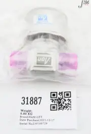 31887 HAM-LET ULTRA CLEAN DIA VLVS UCV SERIES, SUP 0.4~0.6MPAG NEW 2LDS8C-BV