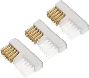 Healvian 3pcs Manicure Tools Copper Wire Cleaning Brush Set Nail Art Brush Set for