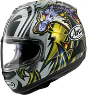 Arai RX-7V Evo Nakasuga 4 Helmet, white-blue-yellow, Size M for Men White Blue Yellow