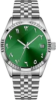 [Boyarca] Luxury Steel Arabic Numbers Mechanical Watches Automatic Movement Urdu Numerals Mechanical Watch 38mm Men's Wrist Watch with Luminous Waterproof Date