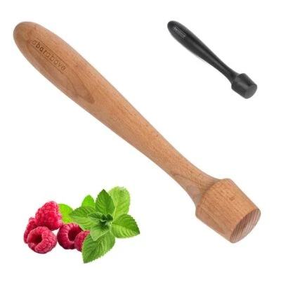 A Bar Above Wooden Muddler for Cocktails – 12-Inch-Long Cocktail Muddler Perf...