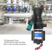 12GPM Quick Release RV Macerator Waste Sewage Pump Water Pump Compatible 12VDC