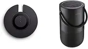 Portable Home Speaker Charging Cradle, Black and Bose Portable Smart Speaker, Black