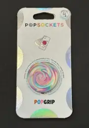 PopSockets PopGrip Rainbow Swirl Jawbreaker Gloss Phone Grip Swappable Top NEW