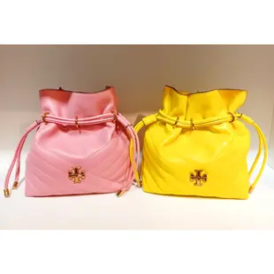 TORY BURCH 專櫃款KIRA CHEVRON MINI BUCKET BAG水桶包