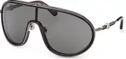 Authentic Moncler Sunglasses ML 0222-01A Dark Gary W/ Smoke Lens "NEW"0MM