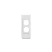 Clipsal 2000 Series Plate Grid & Surround 2 Gang Architrave White - 2032-WE