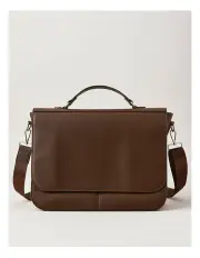 [Blaq] Luxe Pebbled Pu Messenger Bag in Brown