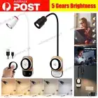 Flexible Light Dimmable Reading Table Desk Bed Bedside Night Lamp Remote Control