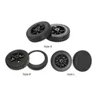 2x BBQ Grill Wheel Universal Wheel Wheelbarrow with Cover Hole Shaft 0.8-1cm