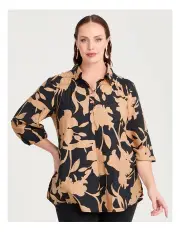 [Taking Shape] Floral Natural Tunic Print in Multi