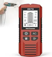 Multifunctional Handheld Metal & Wall Detector, Multifunctional 4-in-1 Wall Scanning Detector, Stud Finder Wall Scanner, HD LCD Display and Audio Alarm, Metal Detectors for Home Improvement (red)