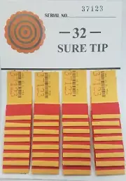 "ONE" #32 Sure Tip Board (1-32) Pull Tabs/Jar Tickets Free Shipping
