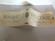 Vinyl Craft Home Decor Warmest Welcome Mocha Brown Sign DIY