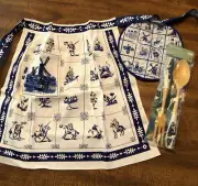 VTG Dutch Holland Half Apron & Hot Pad & Salad Server Set NEW