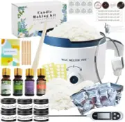 Premium Candle Making Kit with Electric Wax Melter- Full Set - Soy Wax, Jars 6 P