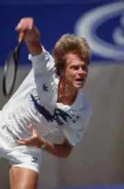 Swedish tennis player Stefan Edberg pictured in action competing - Old Photo 3