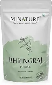 mi nature Bhringaraj powder Eclipta Prostrata, leaf powder / 100% Pure, Natural and Organic / (227g / (1/2 lb) / 8 ounces) - Resealable Zip Lock Pouch