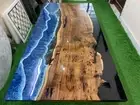 Blue Ocean Epoxy Table, Resin Coffee Table, Epoxy Resin Table, Ocean Waves art