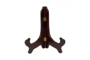 Beautiful Dark Brown Glossy Finish Wooden Plate Stand Display Easel 3" to 14"