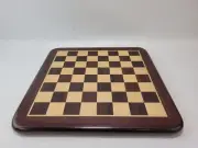 House of Chess Sapele Wooden Curvy Edges Engraved 15 x 15 in Flat Chess Board