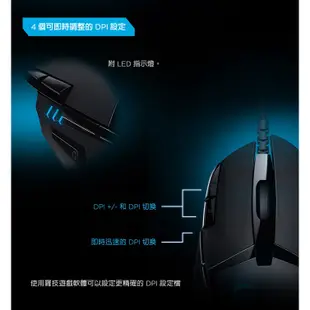 Logitech 羅技 G402 遊戲光學滑鼠 有線 USB 黑 電競滑鼠