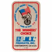 Mongoose - 1981 Flag waving brushed seat tube decal - Old school bmx