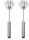 Tongke 2 Pack Stainless Steel Semi-Automatic Egg Whisk, Kitchen Balloon Whisk...