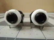 Two New 1/4" 'Cliff' Input jacks For Vox AC-15 & AC-30 Amplifiers w/ White Nuts