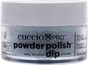 Cuccio Pro Nail Colour Dip System Small Powder Polish 14 g, #5570 Light Blue Glitter, 14 g