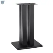 18" Speaker Stand Platform Durable Steel Design with Adjustable Spikes Black