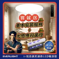 在飛比找momo購物網優惠-【Everlight 億光】悅亮80W LED遙控吸頂燈(適