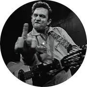 Slipmat Slip Mat Scratch Pad Felt for Any 12" LP DJ Vinyl Turntable Record Player Custom Graphical - Johnny Cash Finger