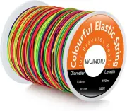 Bracelet String 0.8 Mm, 328 Ft Friendship Elastic String for Bracelet Making