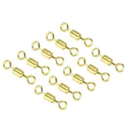 Fishing Barrel Swivels, 40Pcs 17LBS Copper Rolling Terminal Tackle, Golden